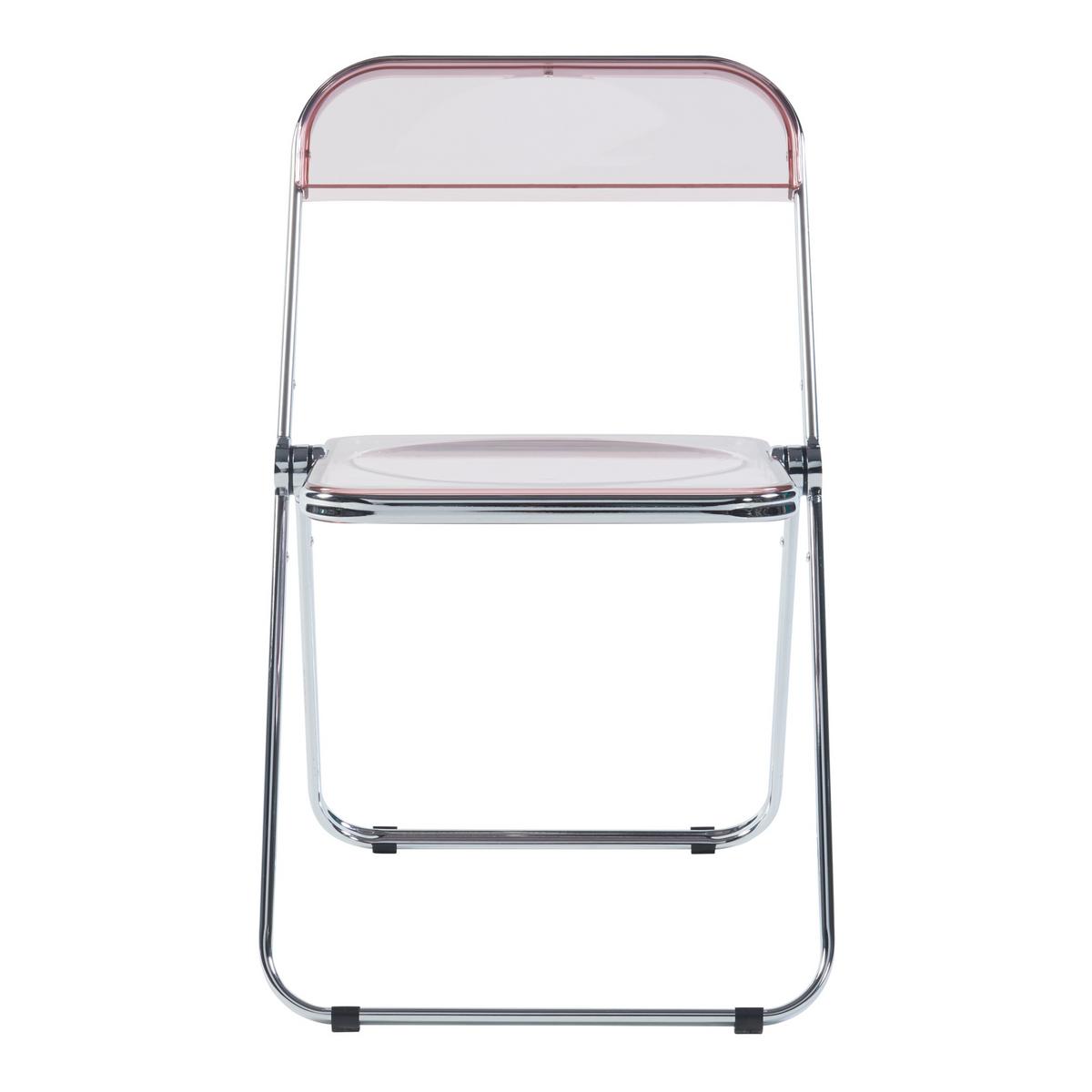 KLAPPSTUHL-SET Pornainen 4 TLG. - Pink, Kunststoff/Metall (46/74/47cm) - [en.casa]