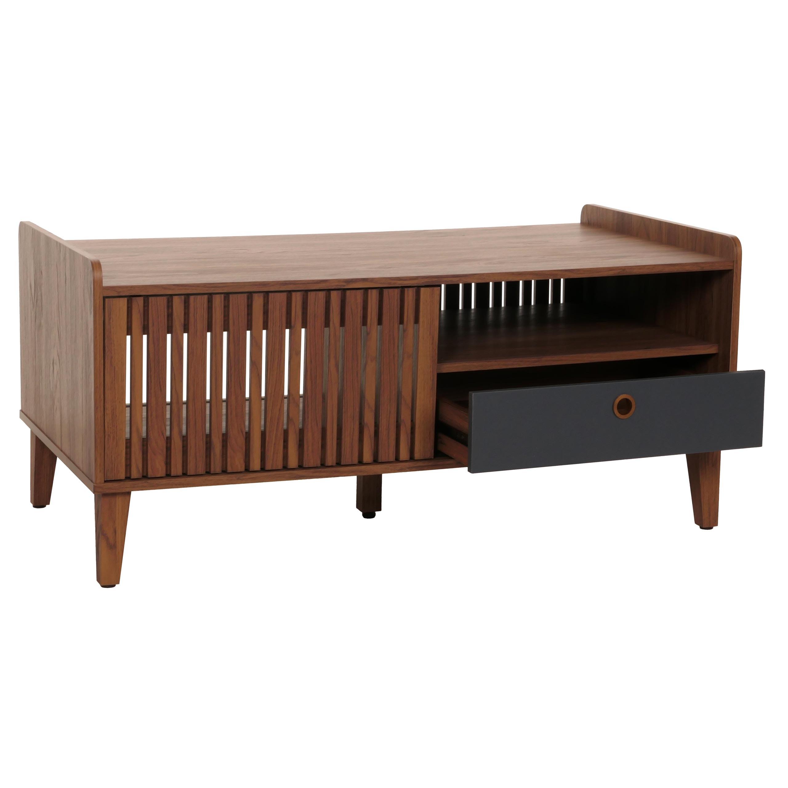 COUCHTISCH rechteckig Walnuss Dekor - Walnussfarben, Holz (59/114/52cm) - MCW
