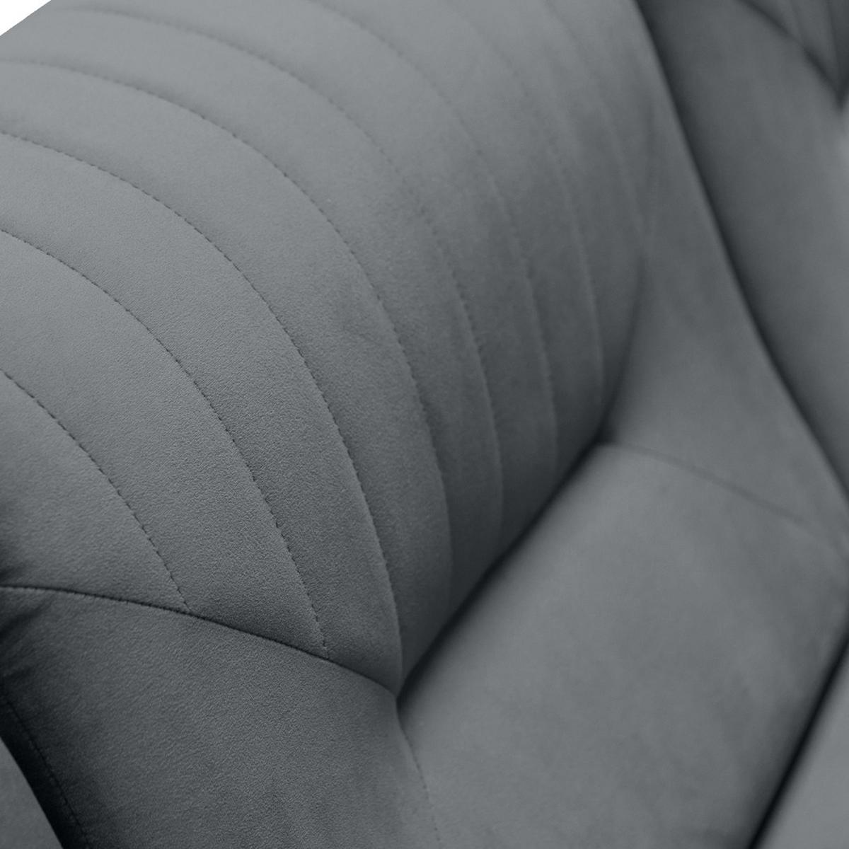 2-SITZER SOFA Venezia dunkelgrau mit goldenen Beinen - Dunkelgrau/Goldfarben, Textil/Metall (172/85/94cm) - Beautysofa