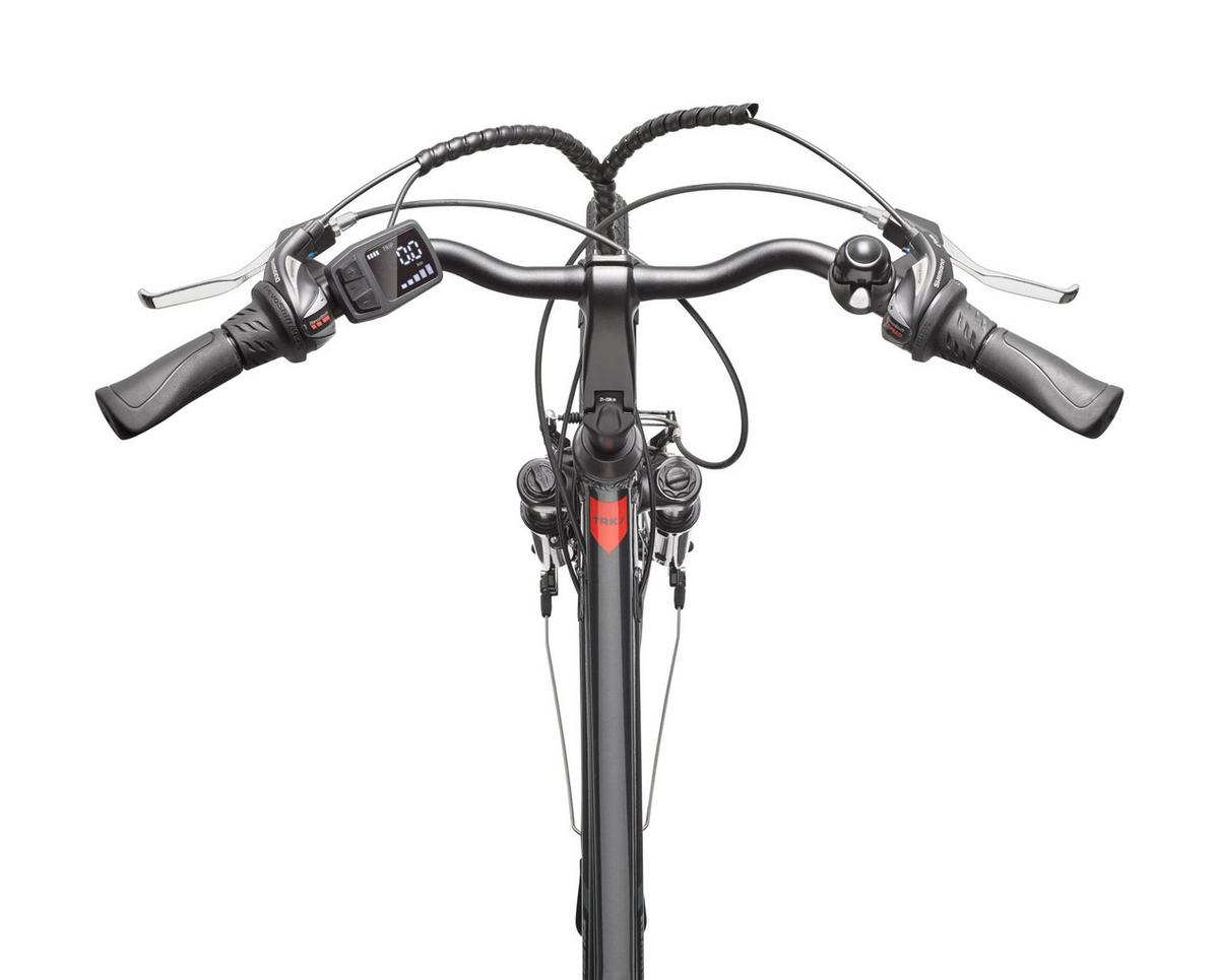 E-BIKE XT485 Trekking Elektrofahrrad 21-Gang Shimano Kettenschaltung, Pedelec, 14,5Ah, 37V Akku - Anthrazit, Metall (112cm) - Telefunken