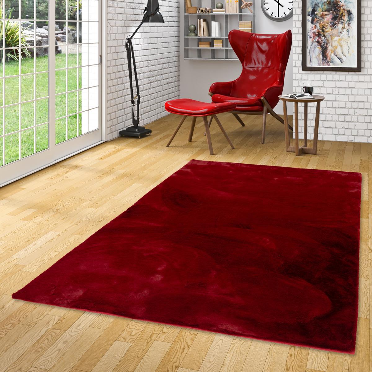 FELLTEPPICH LUXUS SUPER SOFT PLUSH - Rot, Textil (70/140cm) - Pergamon