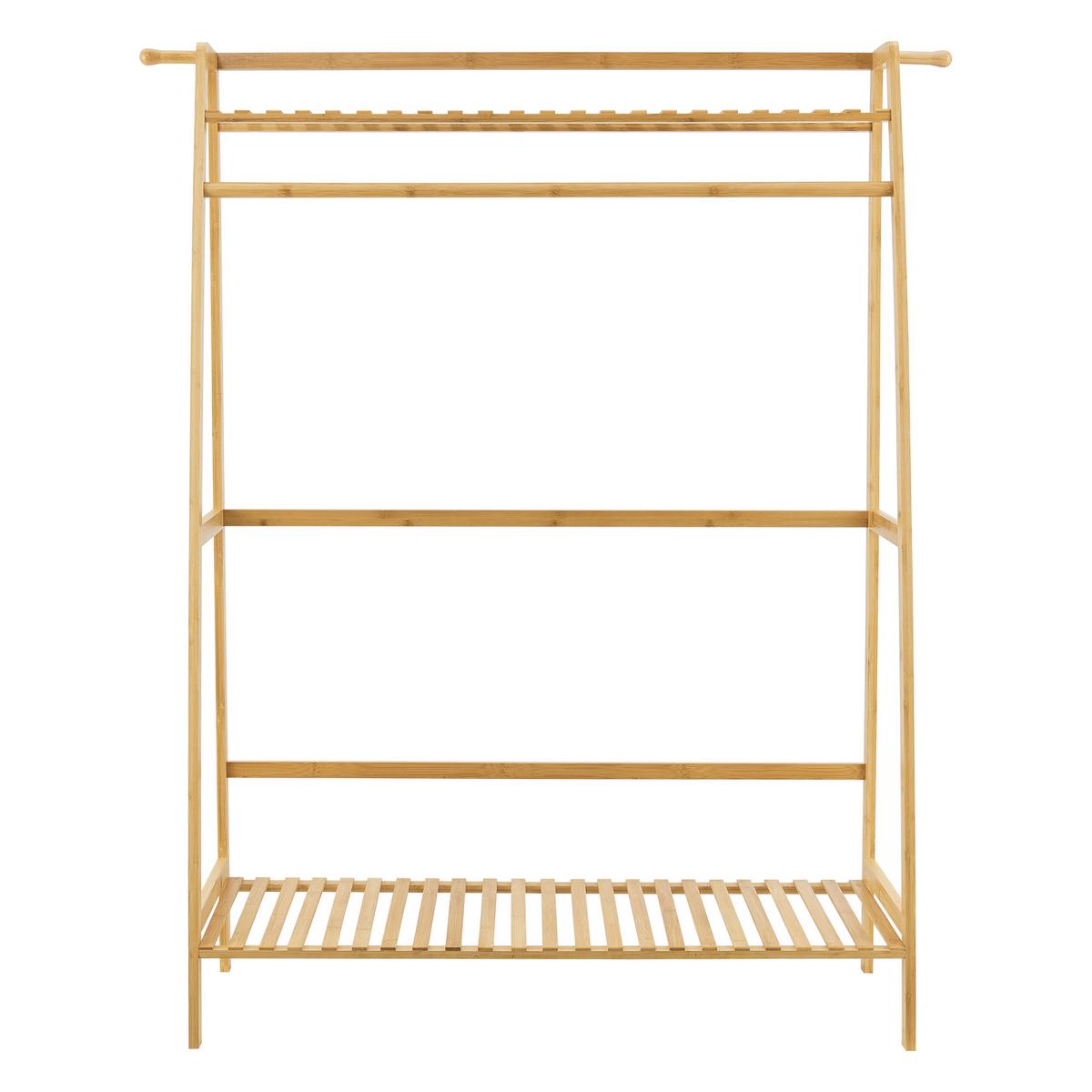 GARDEROBENSTÄNDER Föglö - Naturfarben, Holz (100/139/40cm) - [en.casa]