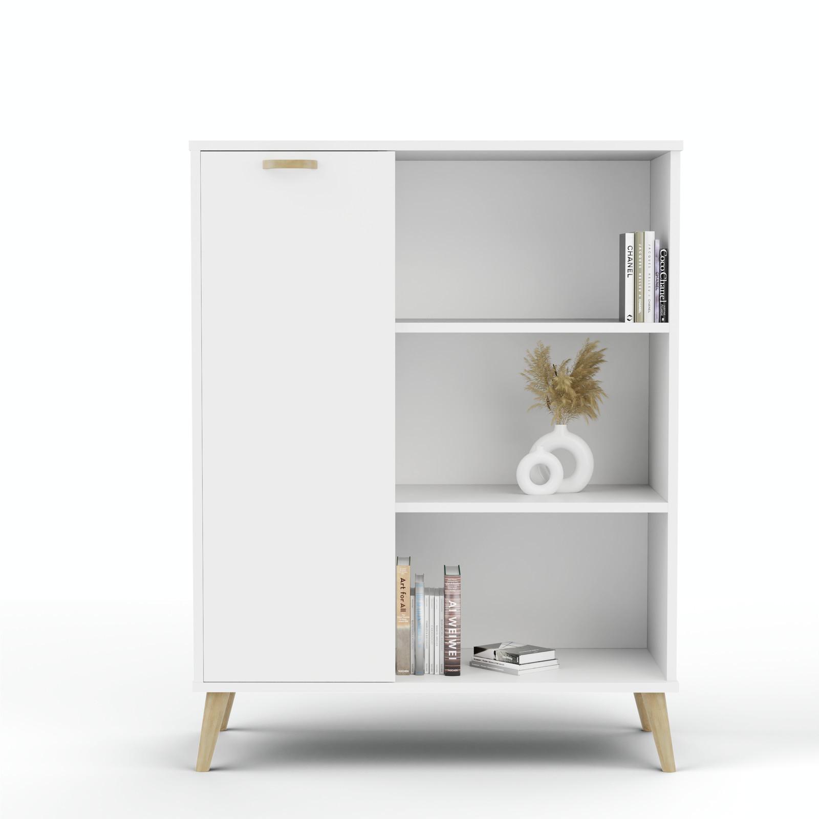 BÜCHERREGAL Fondi - Weiß, Holzwerkstoff (90/116/40cm) - RAUMHIRSCH FURNITURE