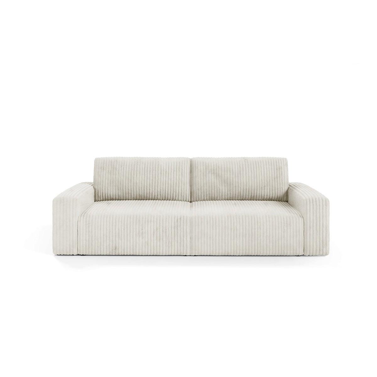 SOFA Angela 3 Sitzplätze Gebrochenes Weiß - Weiß, Holz (252/86/105cm) - Petits-meubles