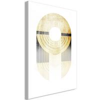 KUNSTDRUCK Weiß 40/60 cm - Goldfarben/Weiß, Textil (40/60cm) - KUNSTLOFT