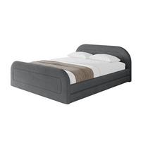 POLSTERBETT mit Bettkasten, Fußteil und Lattenrost, Boxbett ohne Matratze - LERIS-v1-Z 180x200 Dunkelgrau - Anthrazit, Holzwerkstoff/Textil (180/200cm) - ALTDECOR