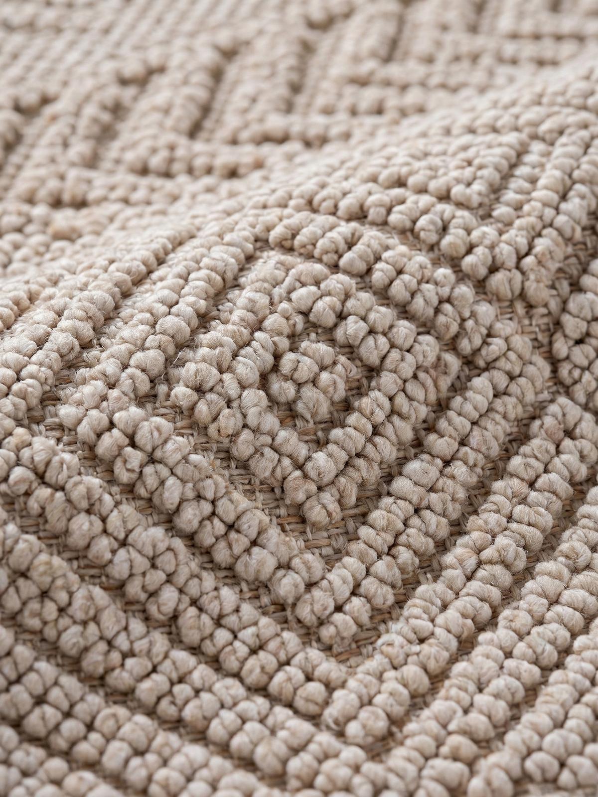 TEPPICH Flachgewebe LANGAU in Beige, mit Ethno-Streifen, 80 x 250 cm - Beige, Textil (80/250cm) - KADIMA DESIGN