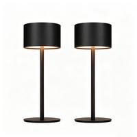 TISCHLAMPE Deltann 9/9/25 cm （2er-set） - Schwarz, Kunststoff/Metall (9/9/25cm) - ZMH