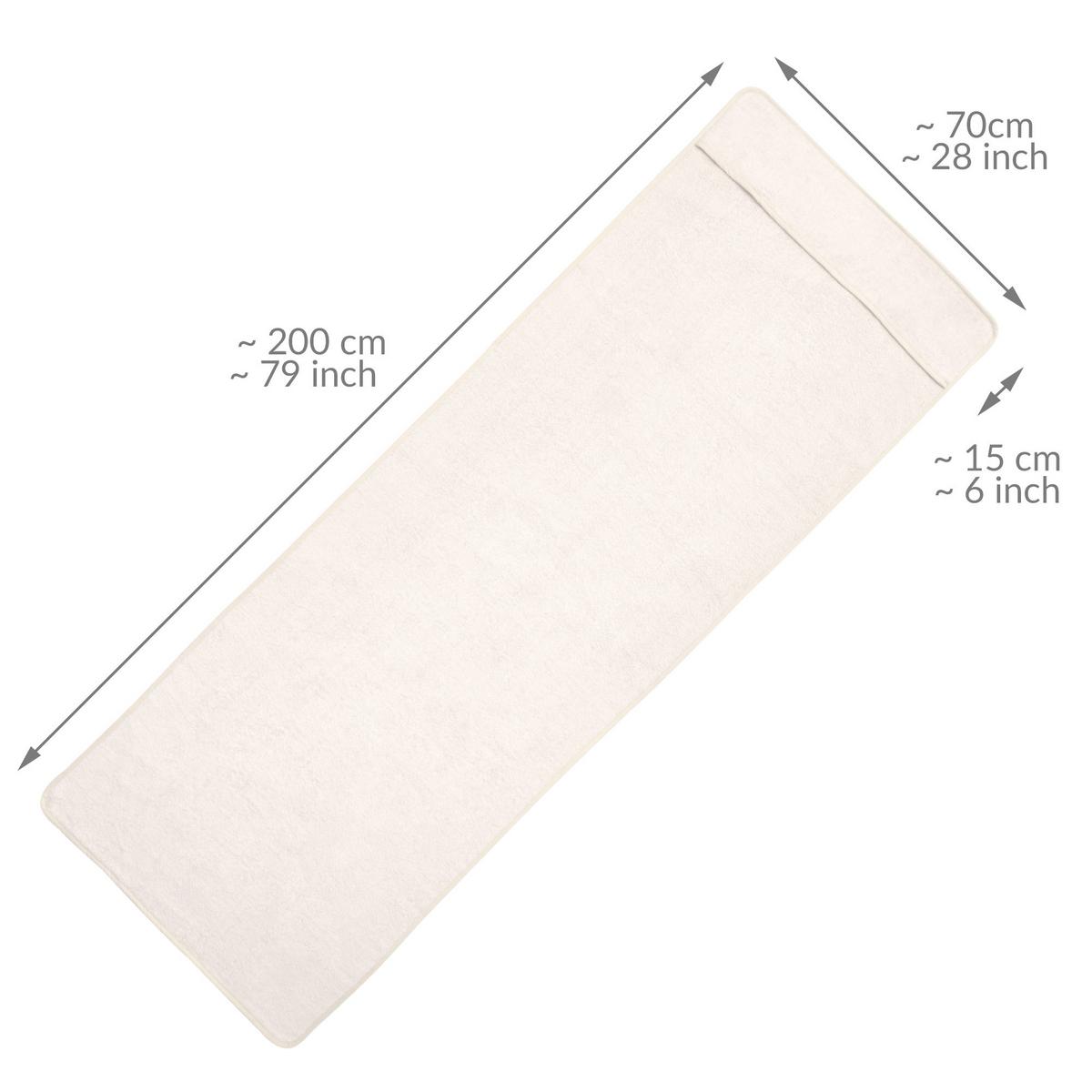 HANDTUCH Marbella 200/70cm Weiß - Weiß, Naturmaterialien/Textil (70/200cm) - Beautissu 