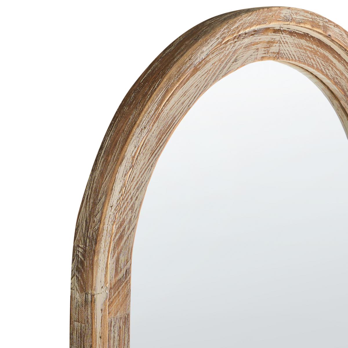 WANDSPIEGEL 55/170 cm Tannenholz Hellbraun Coigny - Hellbraun/Braun, Holz (55/170/4cm) - Beliani