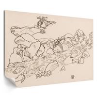 POSTER - 29x21 cm (A4) - Egon Schiele - Gebirgsbach - Beige, Textil (29.7/21/0.1cm) - TULUP