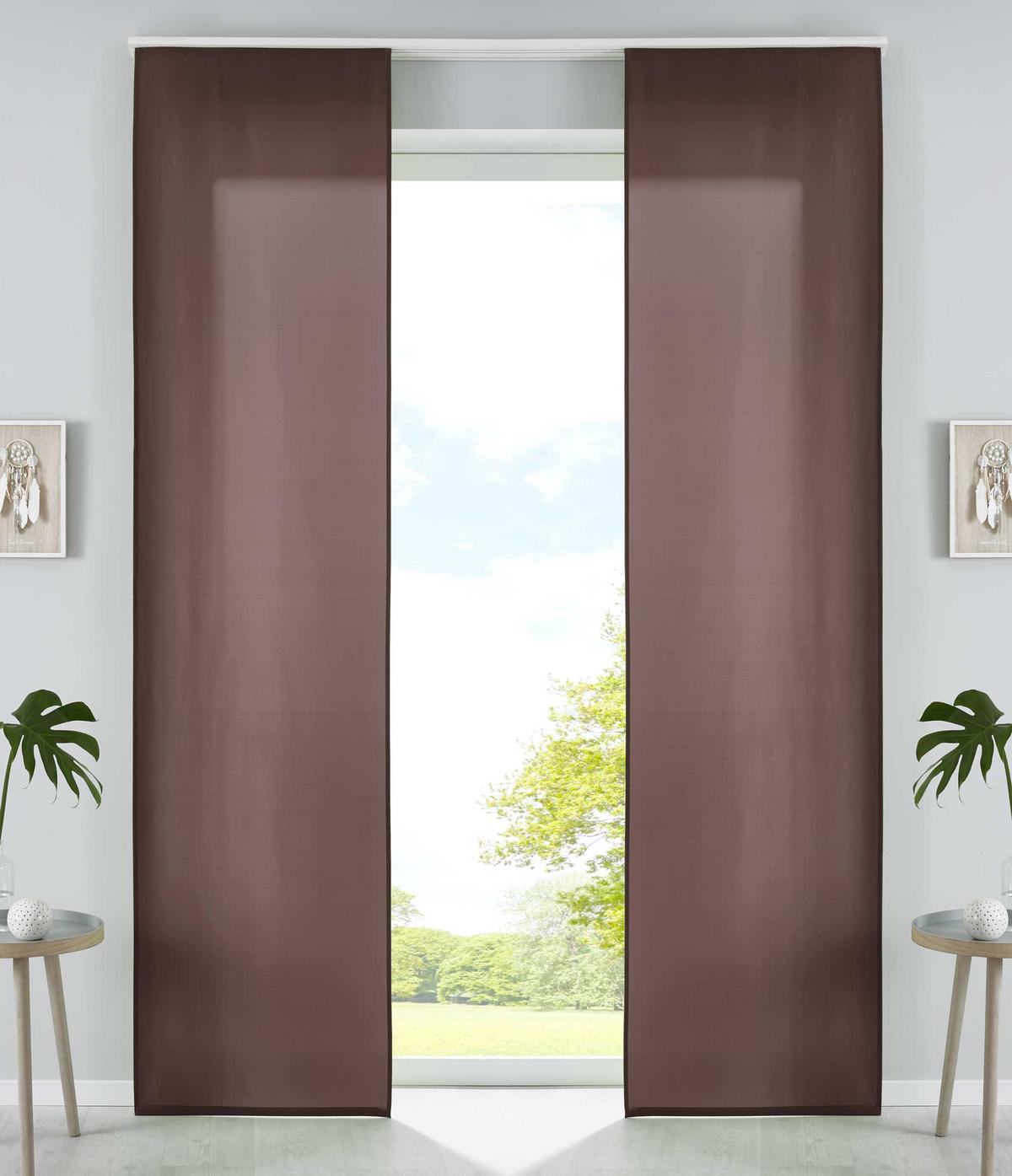 VORHANG 2ER SET HxB 245x60 cm Braun - Braun, Textil (60/245cm) - Gardinenbox