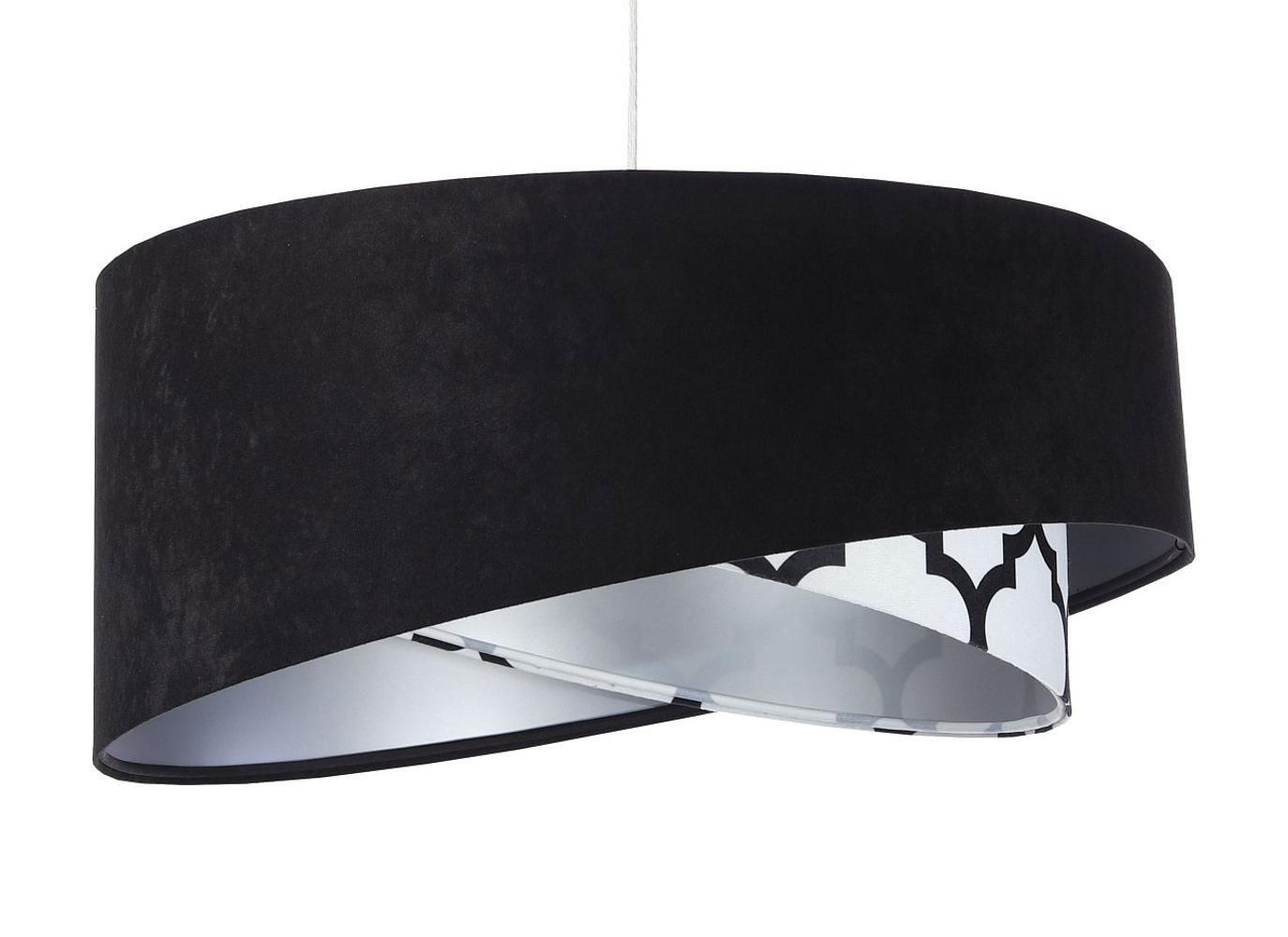 HÄNGELEUCHTE Schwarz 50/23 cm - Silberfarben, Kunststoff (50/1.3/23cm) - ONZENO