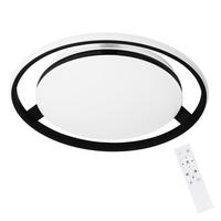 LED-DECKENLEUCHTE Falris 46.5/47.5/9 cm - Schwarz, Metall (47.5/46.5/9cm) - ZMH