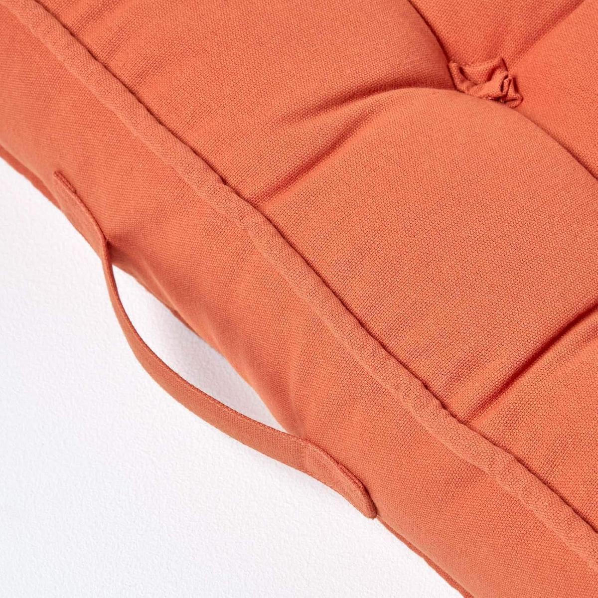 SITZKISSEN terracotta 50/50/10 cm – Sesselkissen, Baumwolle - Orange, Textil (50/50/10cm) - Homescapes