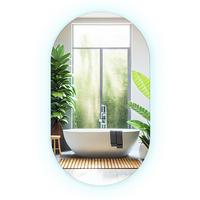 SPIEGEL 46 x 80 cm Oval Kaltweiß 6500K - Blaugrau, Glas (46/80/2.4cm) - TULUP