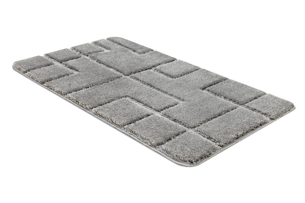 TEPPICH Dywaniki łazienkowe 50/80 cm - Grau, Textil (50/80cm) - rugsX