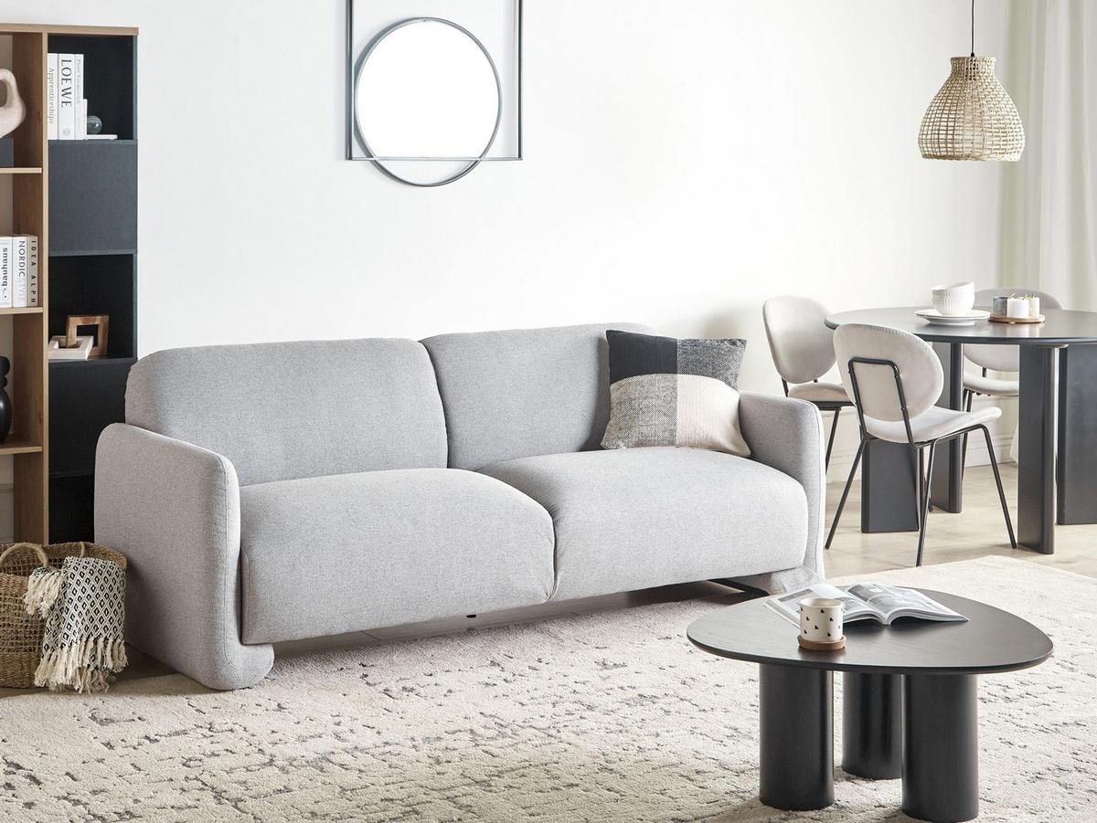 3-SITZER-SOFA Stoff Grau Saland - Grau, Textil (202/82/82cm) - Beliani