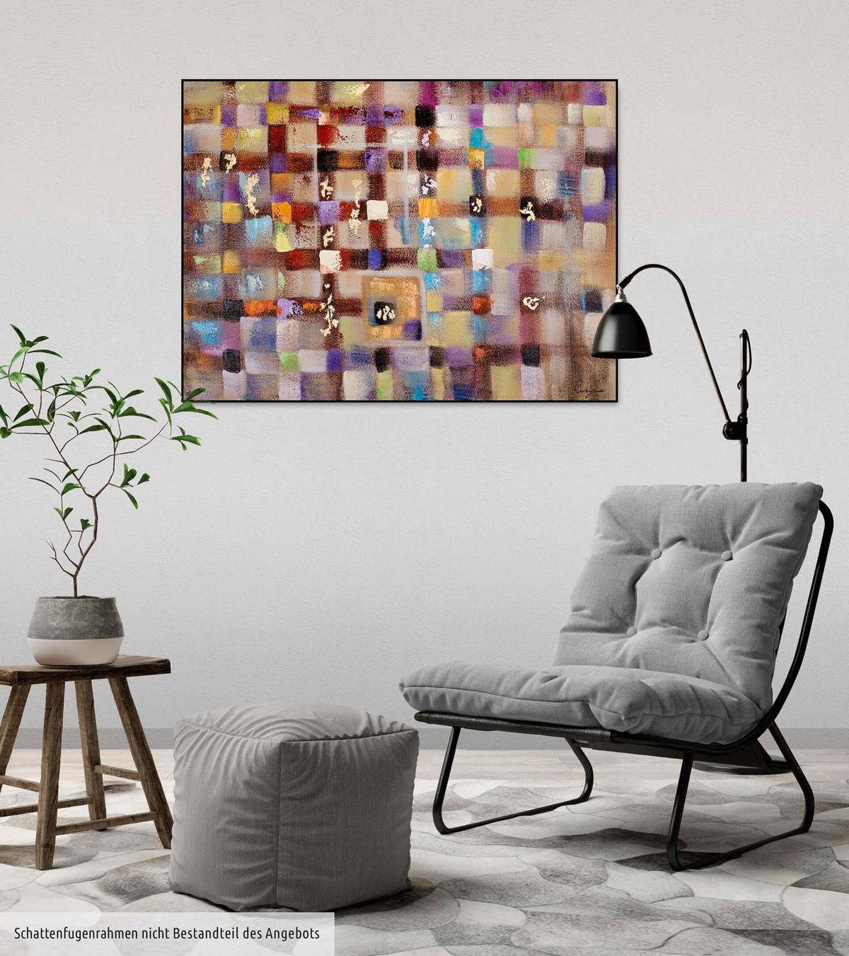 ACRYLBILD HANDGEMALT 100/75 cm - Multicolor, Holz/Textil (100/75cm) - KUNSTLOFT