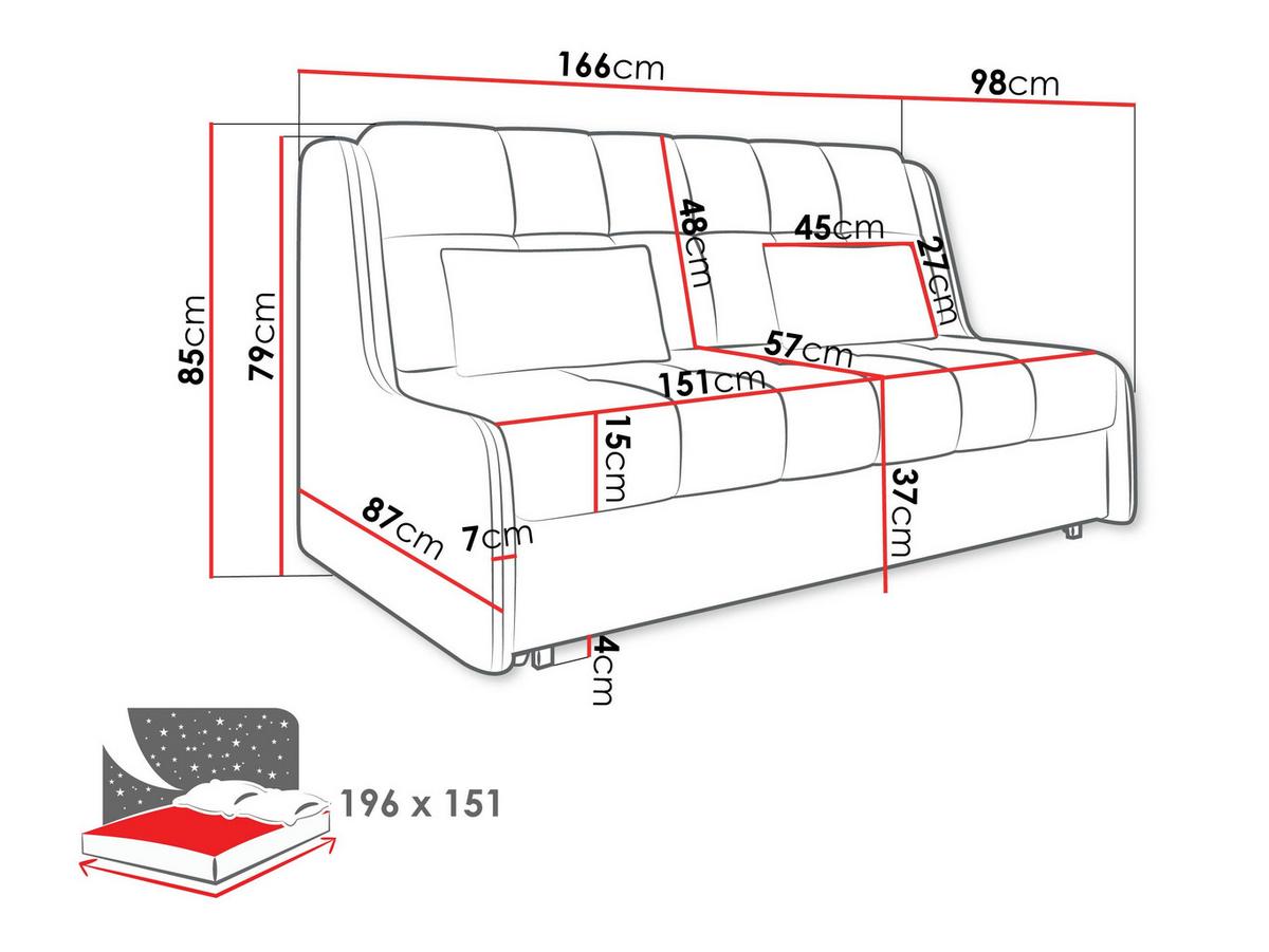SCHLAFSOFA Viva Elite IV - Schwarz/Naturfarben, Holz/Metall (166/85/98cm) - MIRJAN24