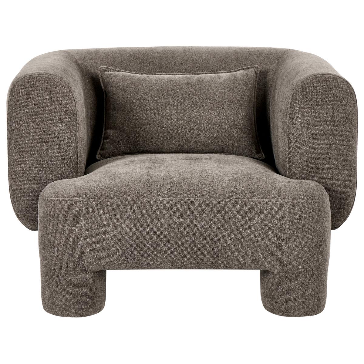 SESSEL Stoff Braun Hogbo - Braun, Textil (110/73/93cm) - Beliani