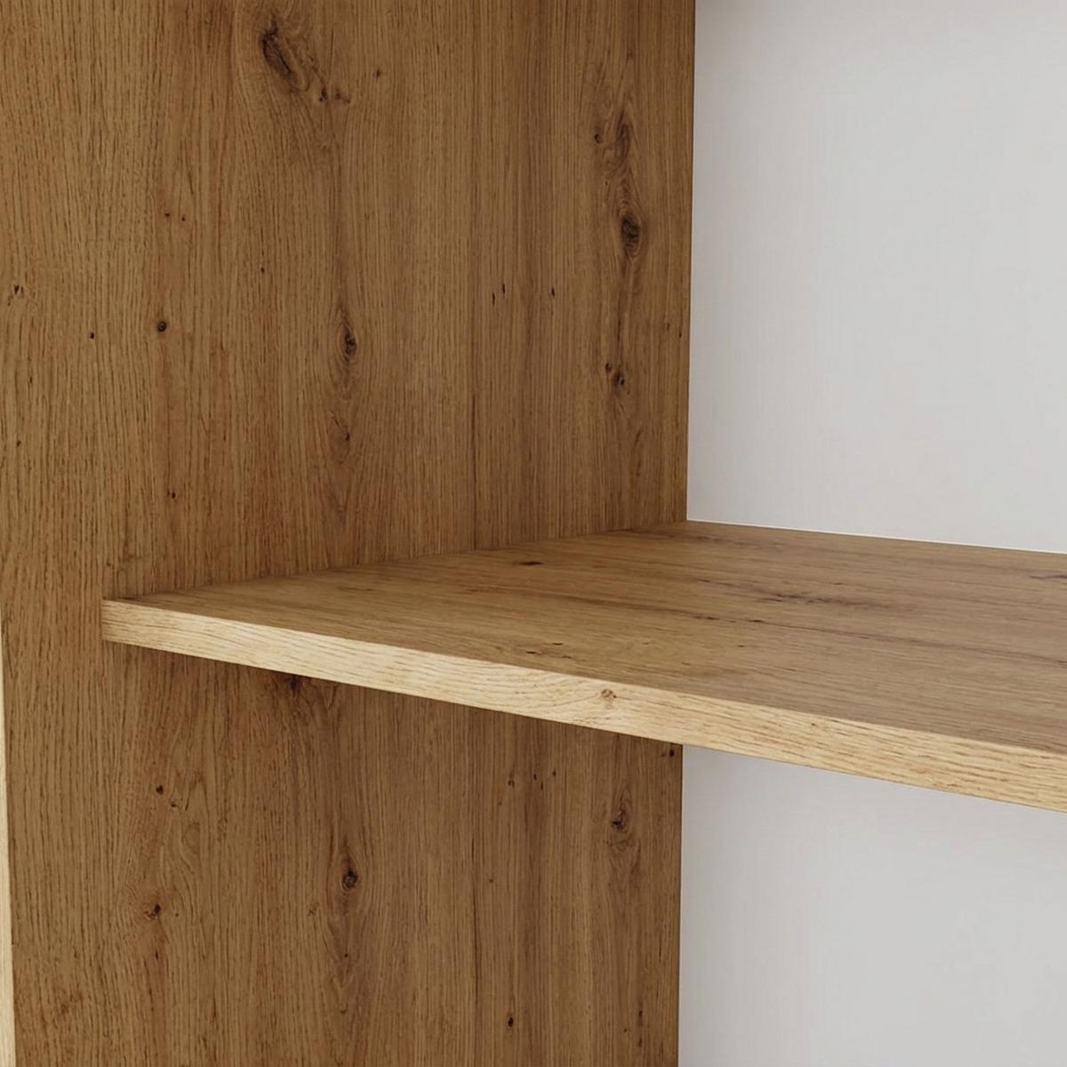 SCHWEBETÜRENSCHRANK Debra mit 2 Türen, 160/216/61 eiche Artisan mit Spiegel - Eiche Artisan, Holzwerkstoff (160/216/61cm) - Beautysofa