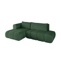 ECKSOFA Ottomane Links CLOUD-L 280x185x90 Grün Cord - Grün, Holzwerkstoff/Kunststoff (180/289cm) - ALTDECOR