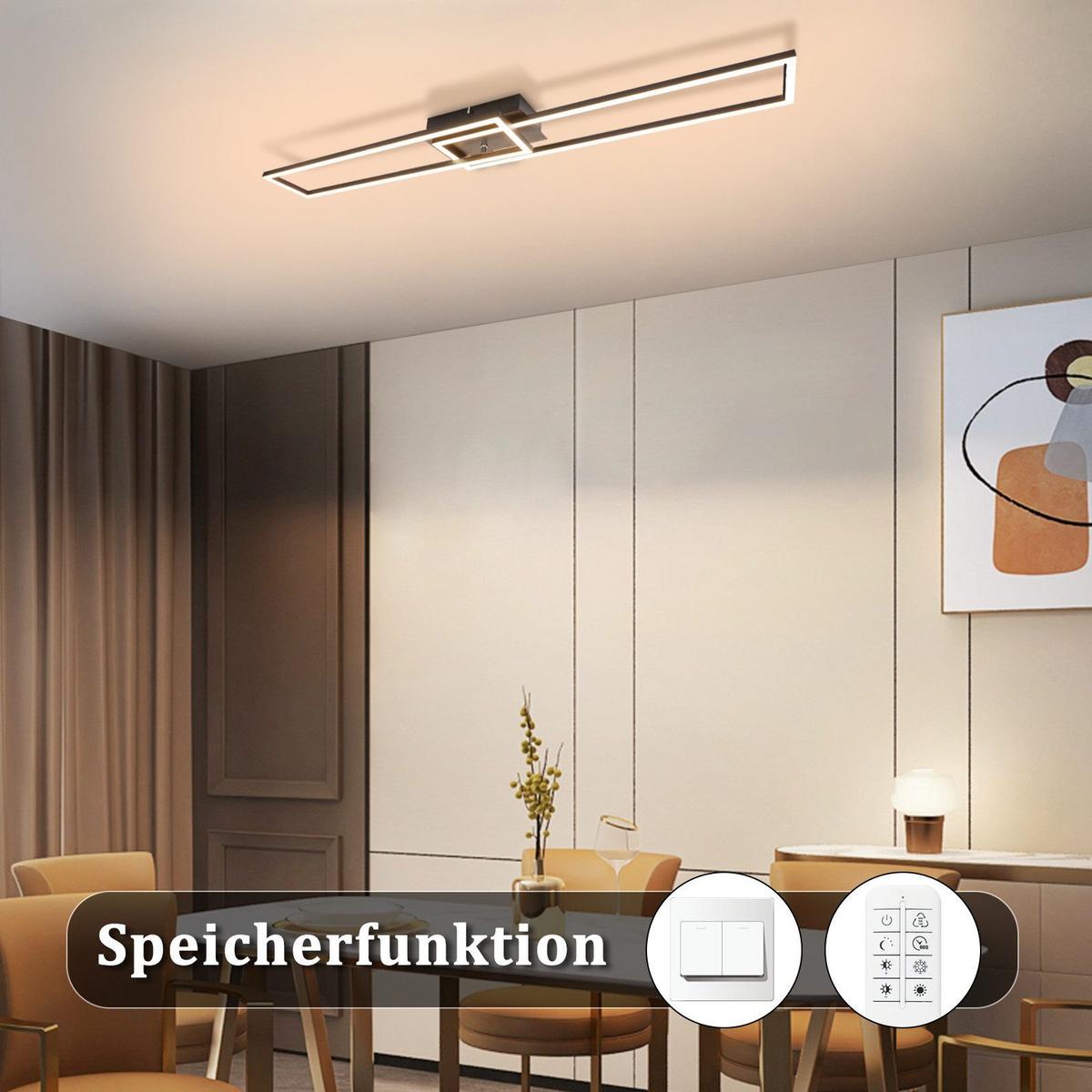 LED-DECKENLEUCHTE Fraser 102.5/18.5/7.3 cm - Schwarz, Metall (102.5/18.5/7.3cm) - Nettlife