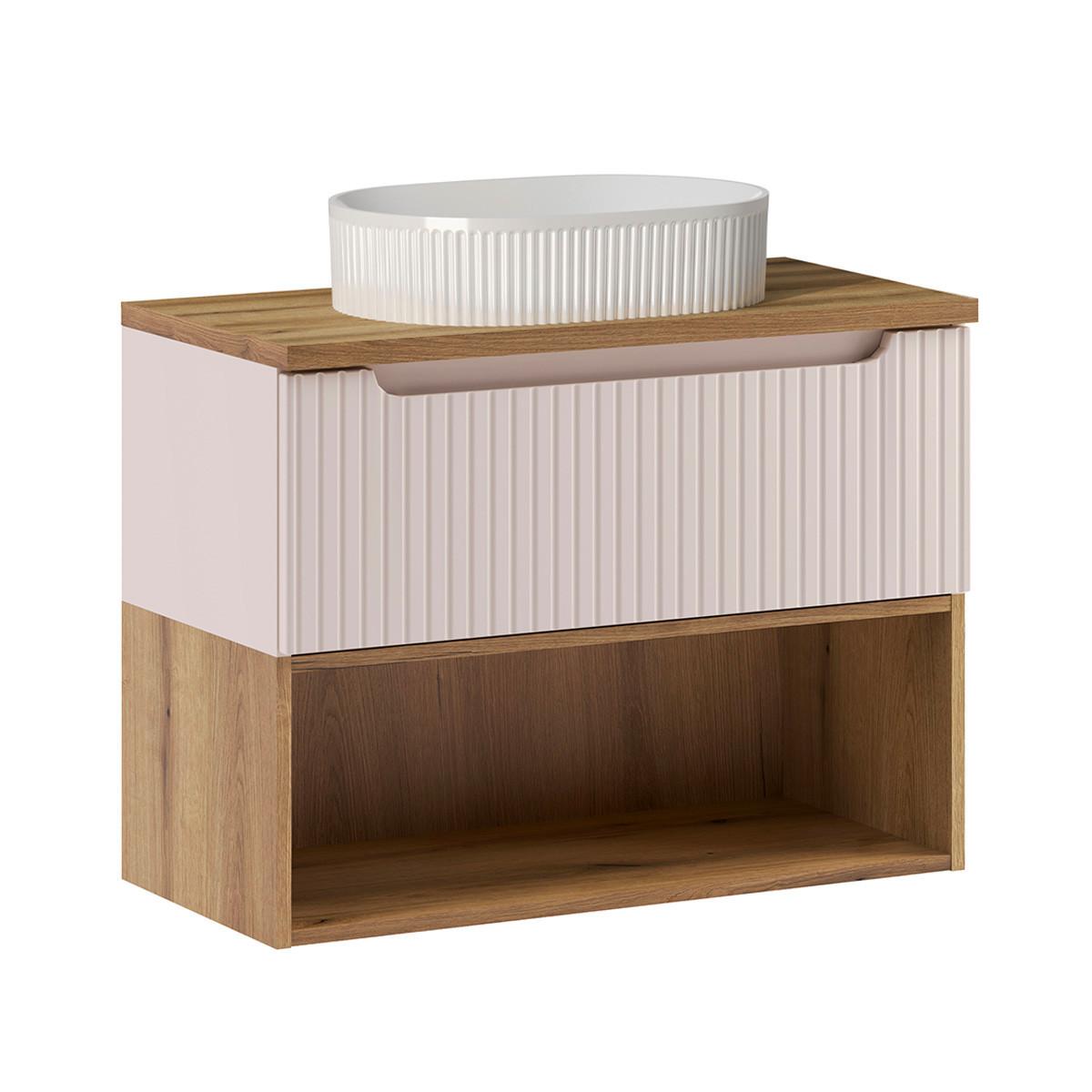 WASCHTISCH 80.4cm Riva Kaschmir - Beige, Holzwerkstoff (80.4/60/40cm) - Petits-meubles