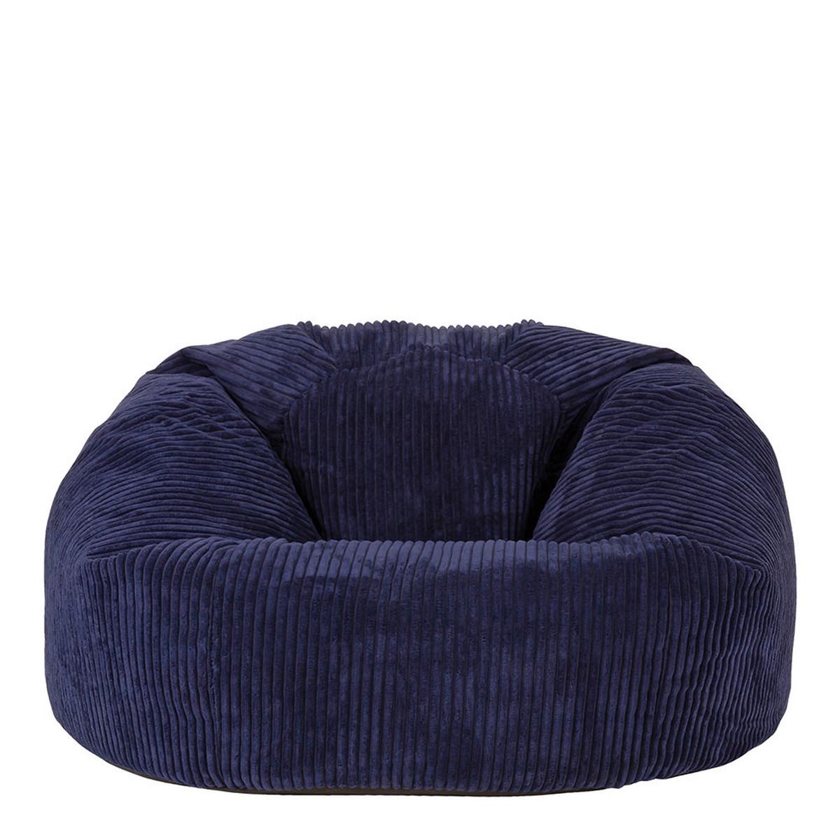 SITZSACK Klassisch Sessel aus Cord 2-tlg. - Dunkelblau, Textil (85/50/85cm) - icon