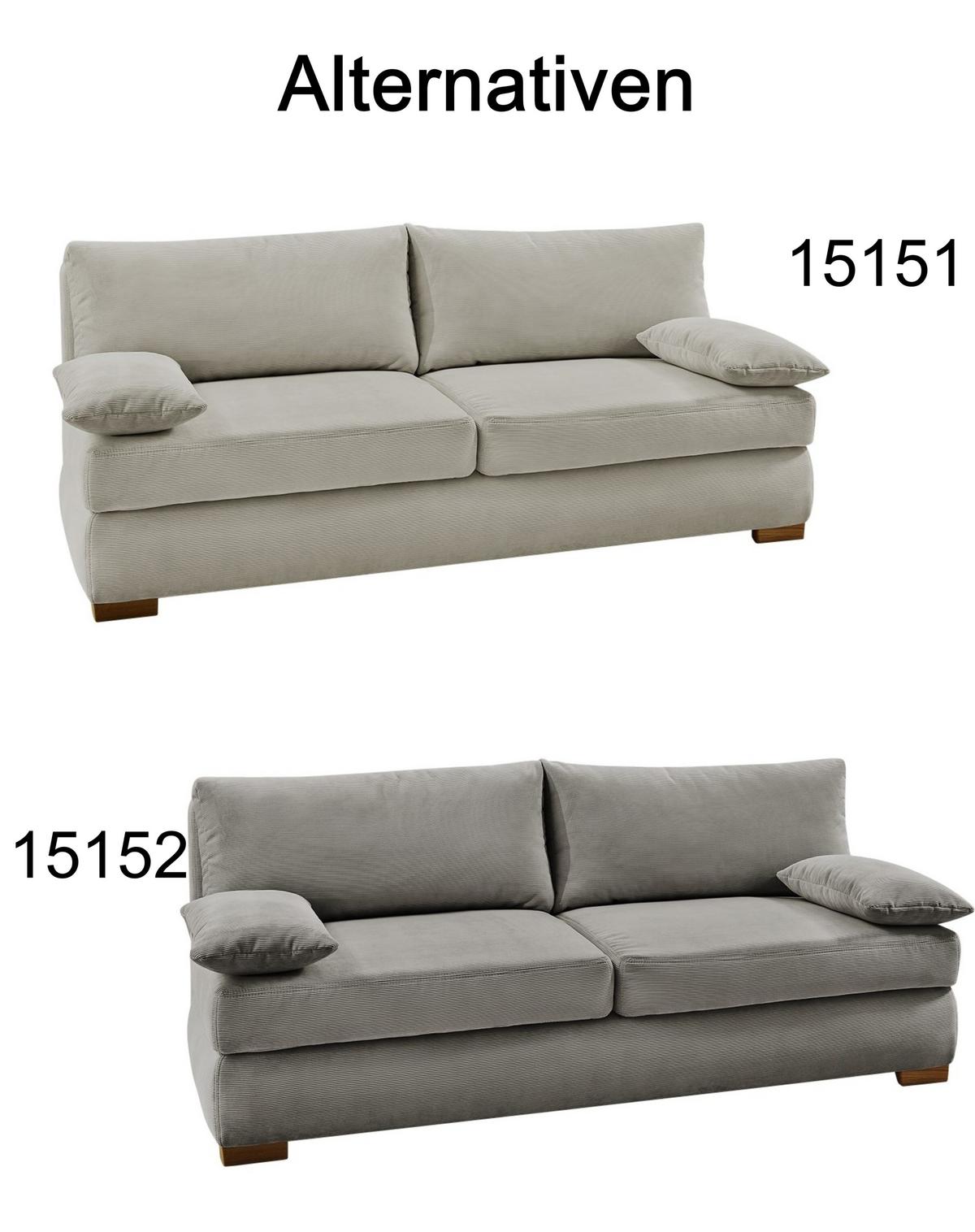 DAUER-SCHLAFSOFA Federkern Topper Bettkasten B201/T110/H88 cm, Liegefläche 160x200 cm, Feincord Beige / 15151 - Wildeiche/Eiche Bianco, Holz/Textil (201/88/110cm) - luma-home