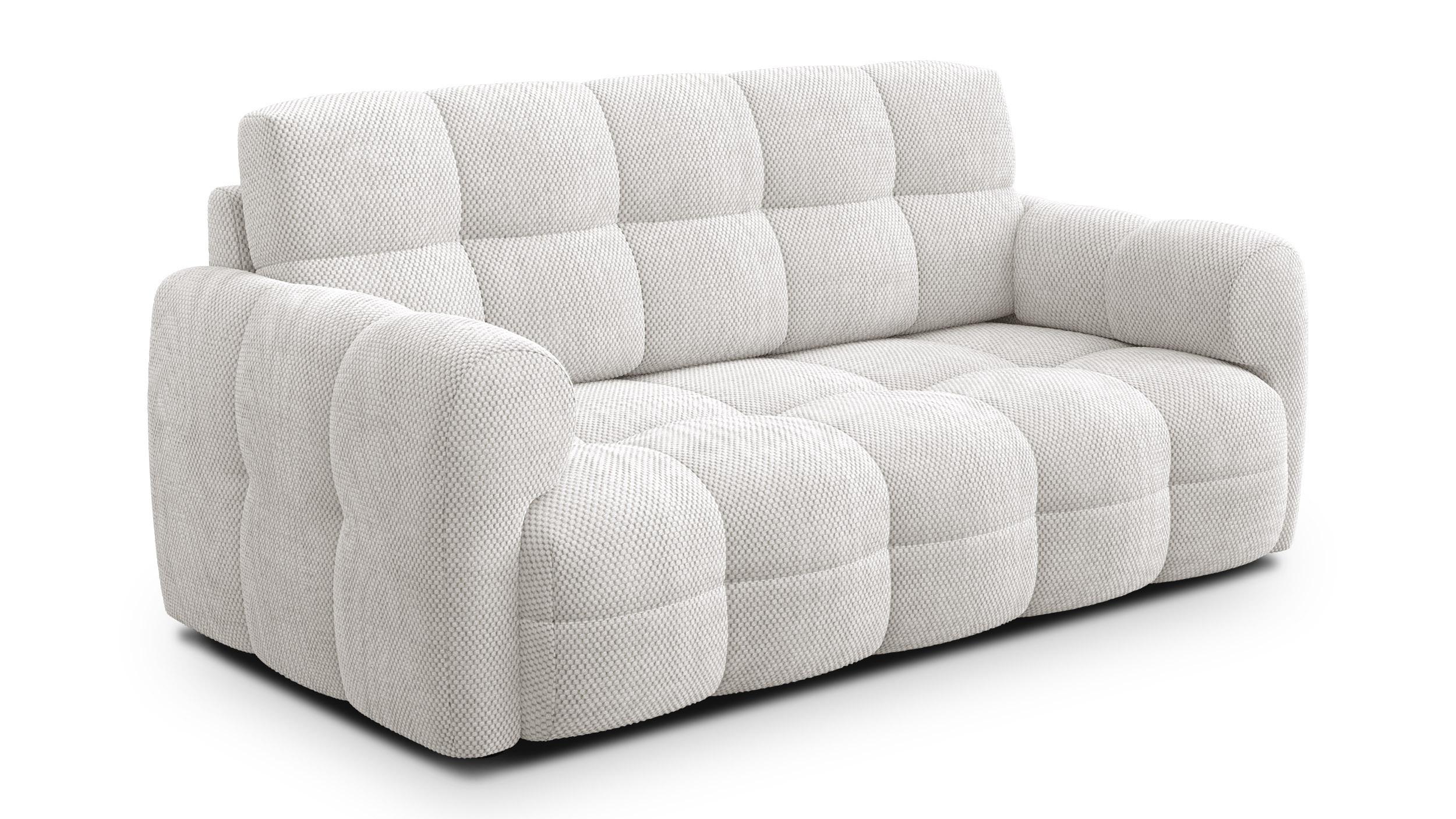 SOFA MELLOW 2,5-Sitzer, creme - Creme/Schwarz, Holz/Textil (183/87/98cm) - Wozimo