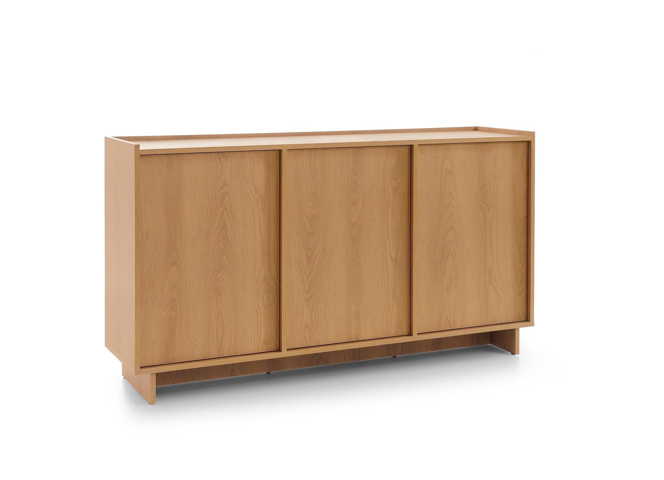 KOMMODE ZENITH 147/82/39cm mit Schubladen 3 Türen Braun - Braun, Holzwerkstoff (147/82/39cm) - MASSENO