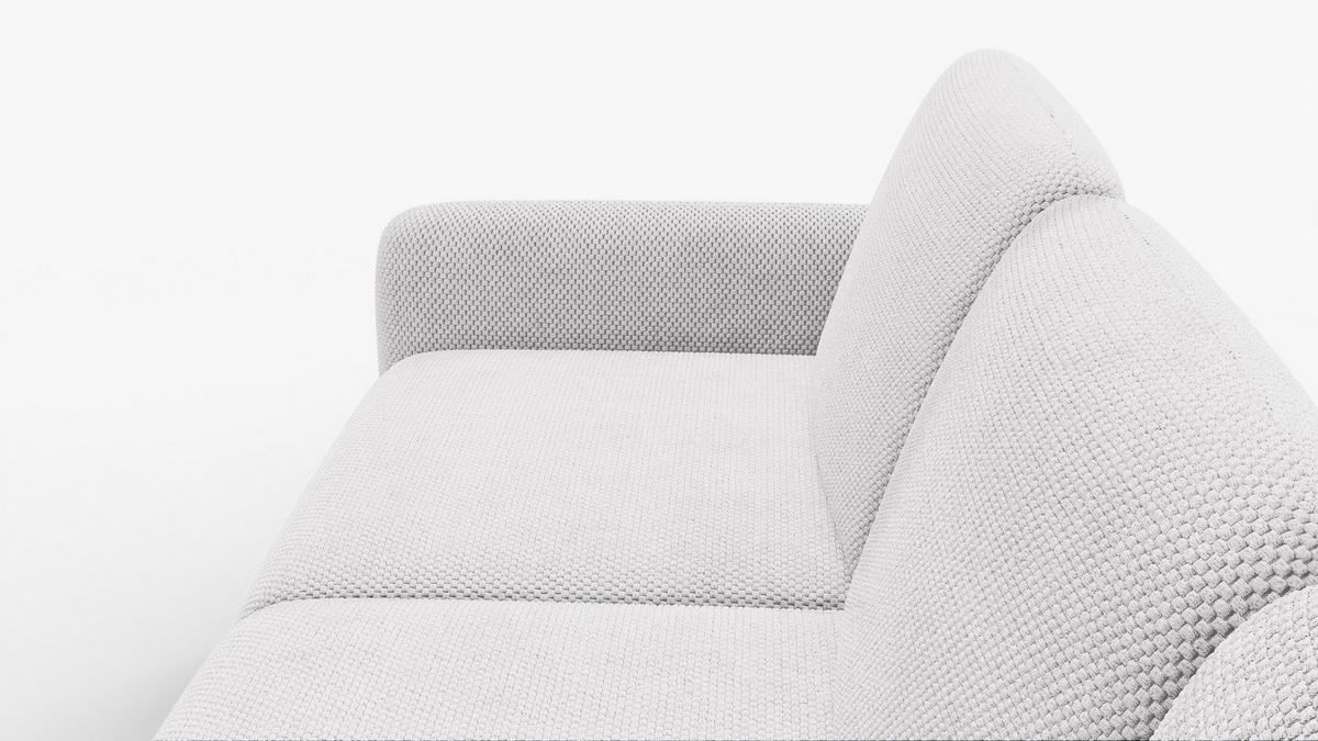 ECKSOFA FEBE 5-Sitzer rechts, creme - Creme/Schwarz, Holz/Textil (271/190cm) - Wozimo