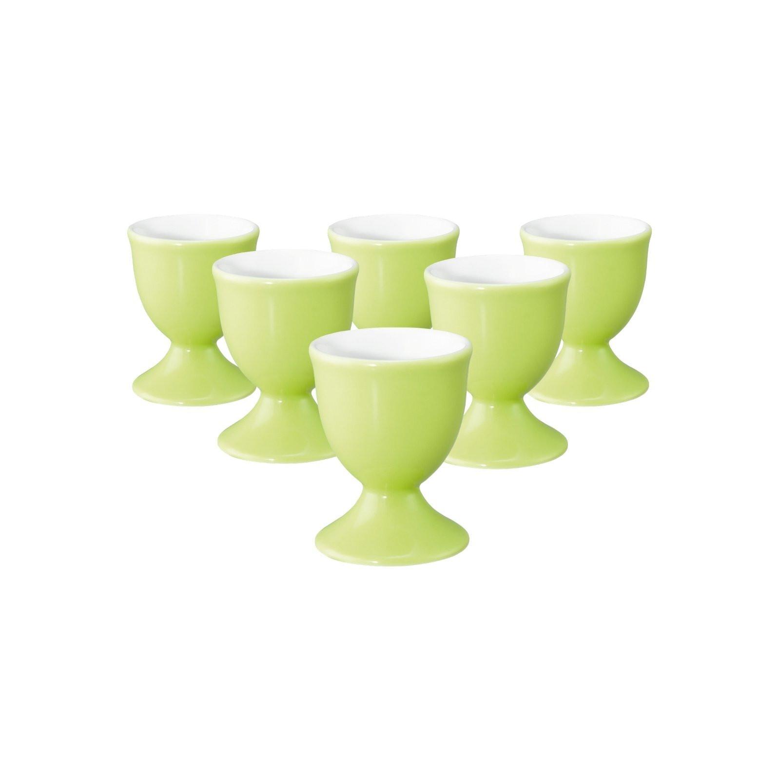 EIERBECHER Liberty Pure Colors Lime Green ø 4,9 cm 6er Set - Grün, Keramik (4.9/6.4/4.9cm) - Seltmann Weiden