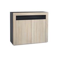 KOMMODE Valencia Eiche sägerau / Eiche sägerau - Ecru, Holzwerkstoff (108/92/40cm) - Vladon