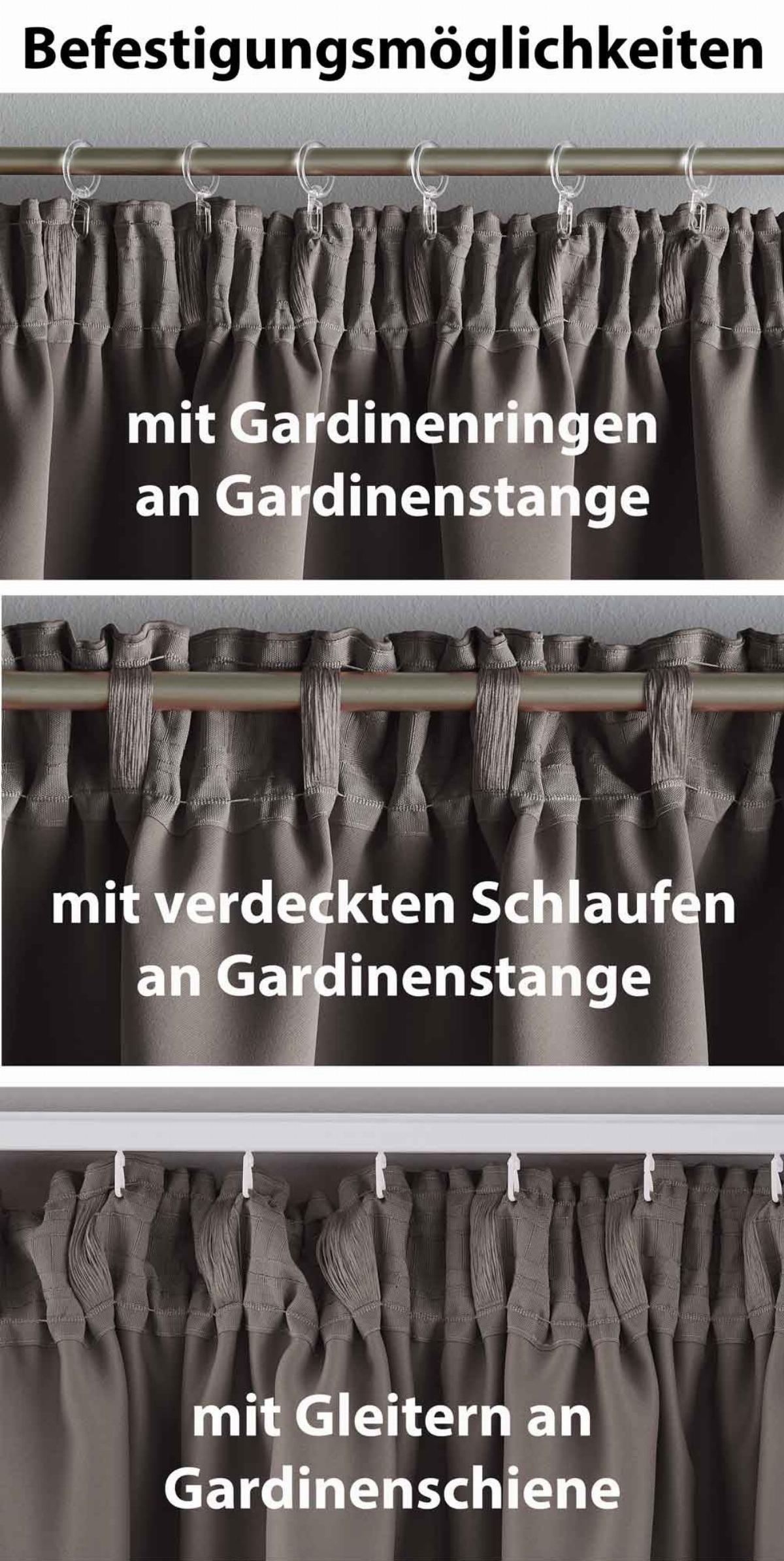 VORHANG »NewYork« HxB 245x140 cm Taupe - Taupe, Textil (140/245cm) - Gardinenbox