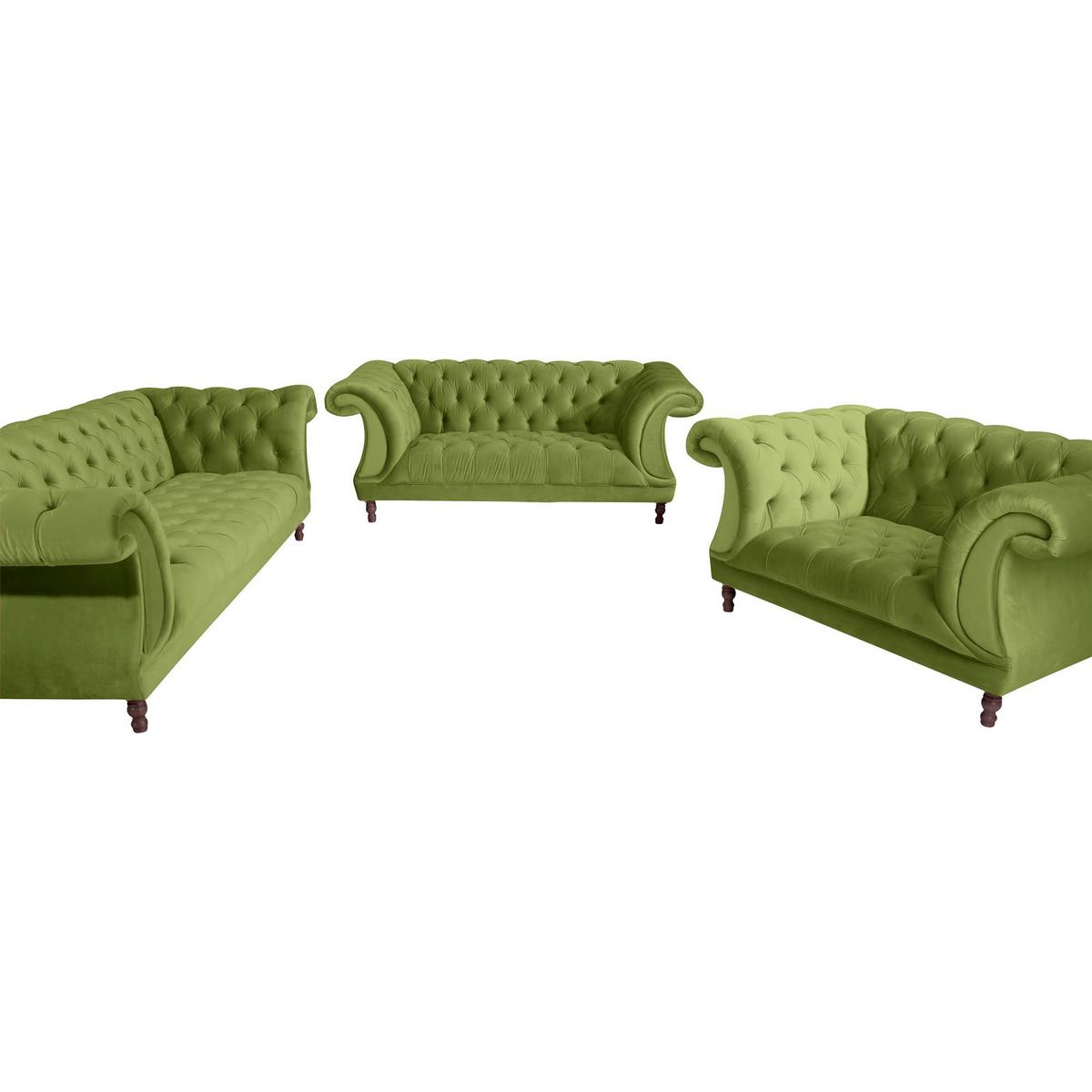 CHESTERFIELD Sessel Kaylin Samtvelours oliv - Olivgrün, Kunststoff (100/80/167cm) - 58aufmkessel