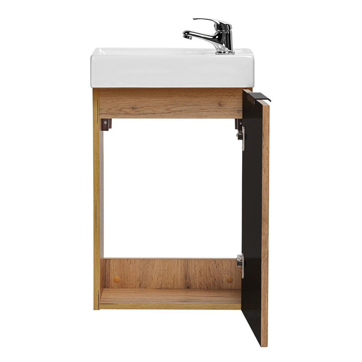 HANDWASCHBECKEN-MÖBEL 40cm Adriel Holz - Braun, Holzwerkstoff (40/66/22cm) - Petits-meubles
