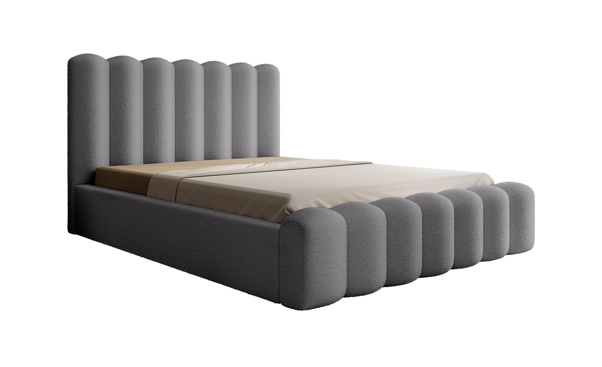 POLSTERBETT Macon In Euphoria - Grau, Holzwerkstoff/Textil (140/200cm) - Fun Möbel