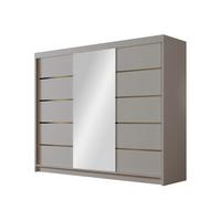 SCHIEBETÜRENSCHRANK Amber VI - Goldfarben/Naturfarben, Holzwerkstoff/Metall (250/215/58cm) - MIRJAN24
