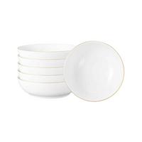 FOODBOWLS Liberty Goldrand weiß-gold ø 25 cm 6er Set - Goldfarben/Weiß, Keramik (25.4cm) - Seltmann Weiden