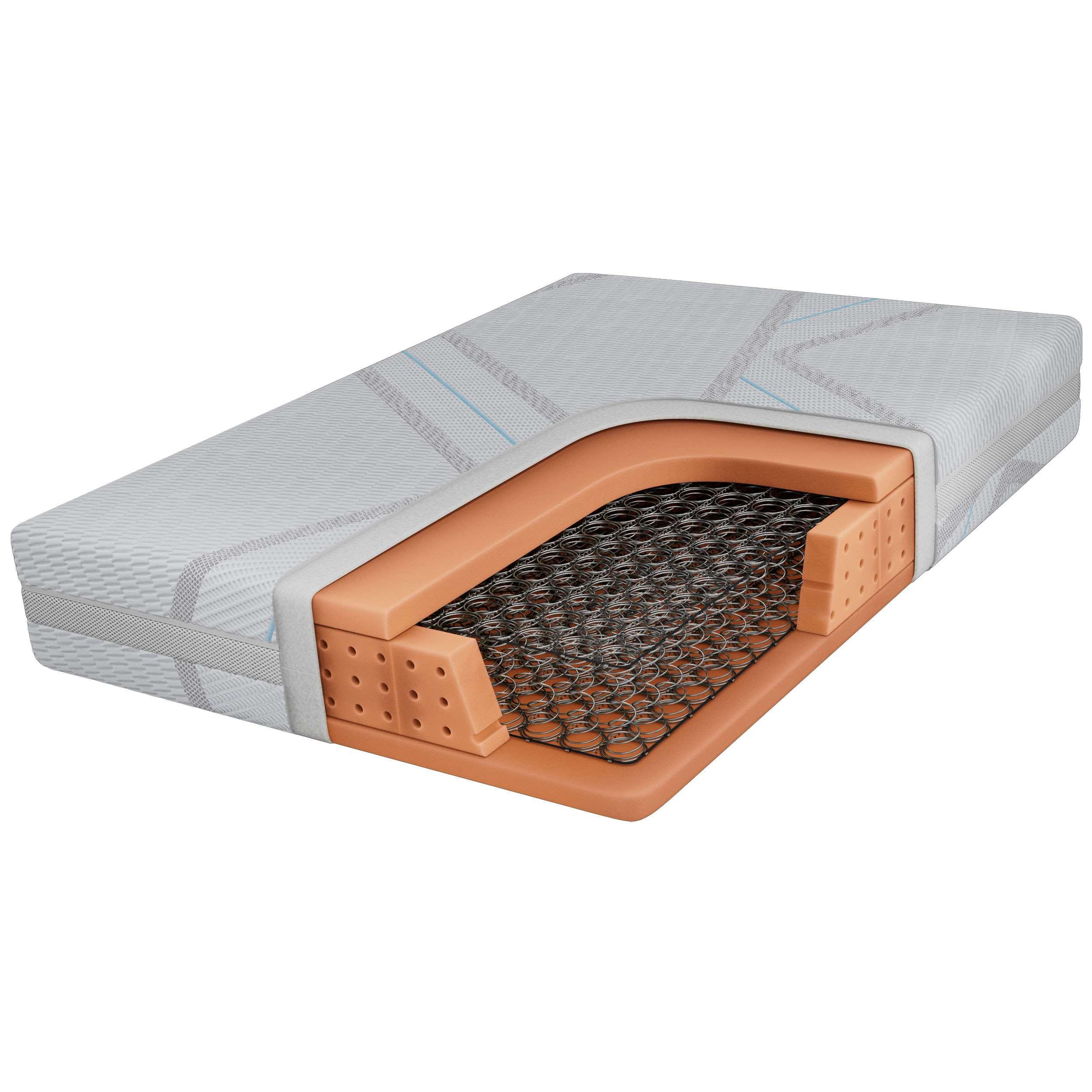 FEDERKERNMATRATZE VENA - 90/200 - H3 - Lux - Hellgrau, Textil (90/200cm) - MKS