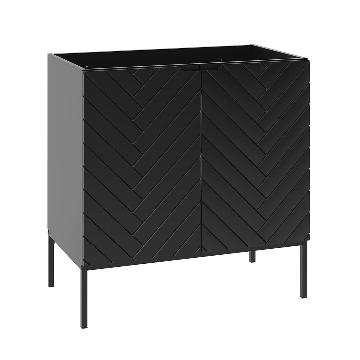 WASCHTISCHUNTERSCHRANK 80cm Daria Schwarz - Schwarz, Holzwerkstoff (80/82/45.8cm) - Petits-meubles