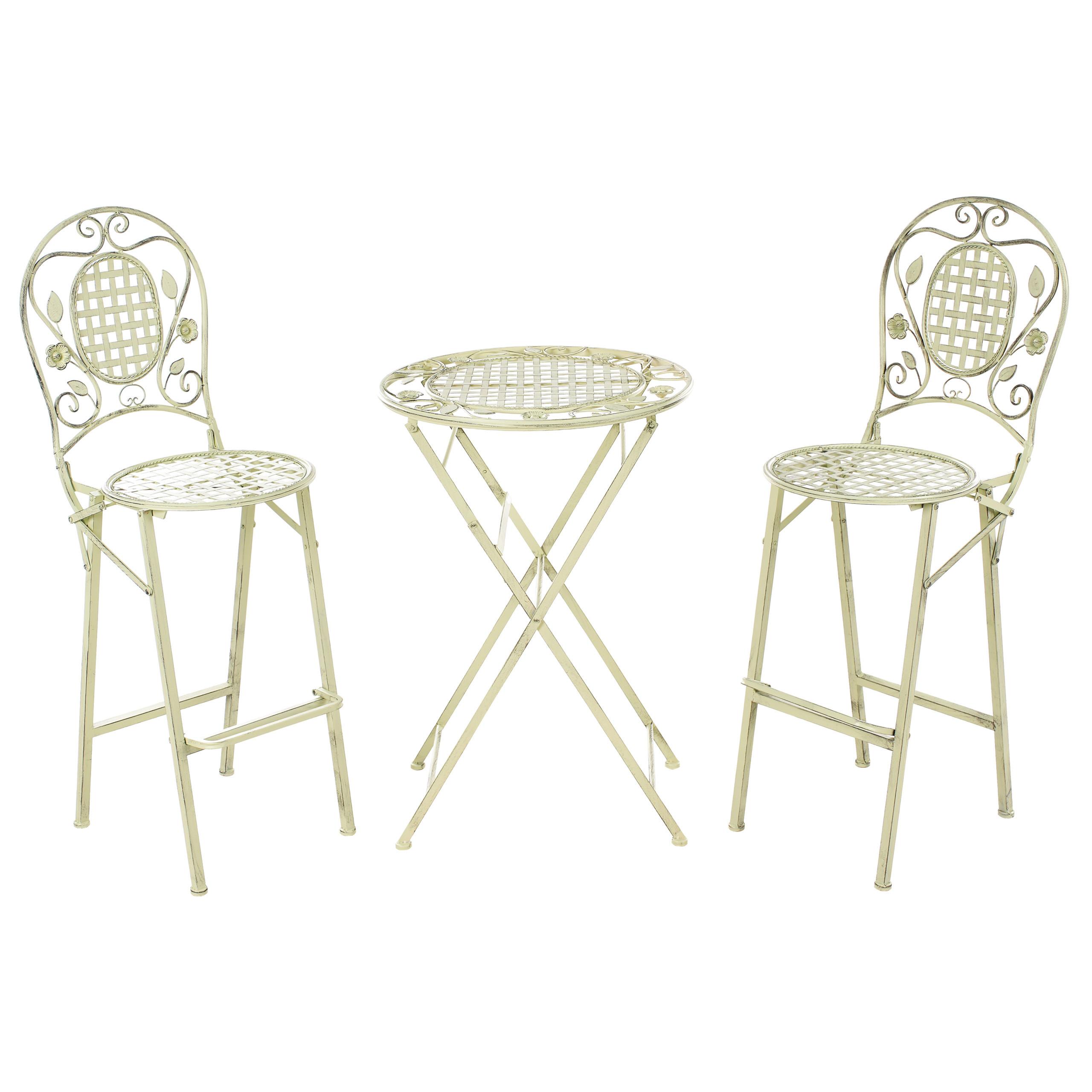 GARTENBAR-SET Grün Bivio - Grün, Metall - Beliani