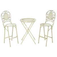 GARTENBAR-SET Grün Bivio - Grün, Metall - Beliani