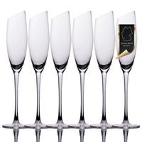 CHAMPAGNER/SEKT Glas mit moderner Kante 150 ml (6er-Set) - Transparent, Glas (0.15L) - Intirilife