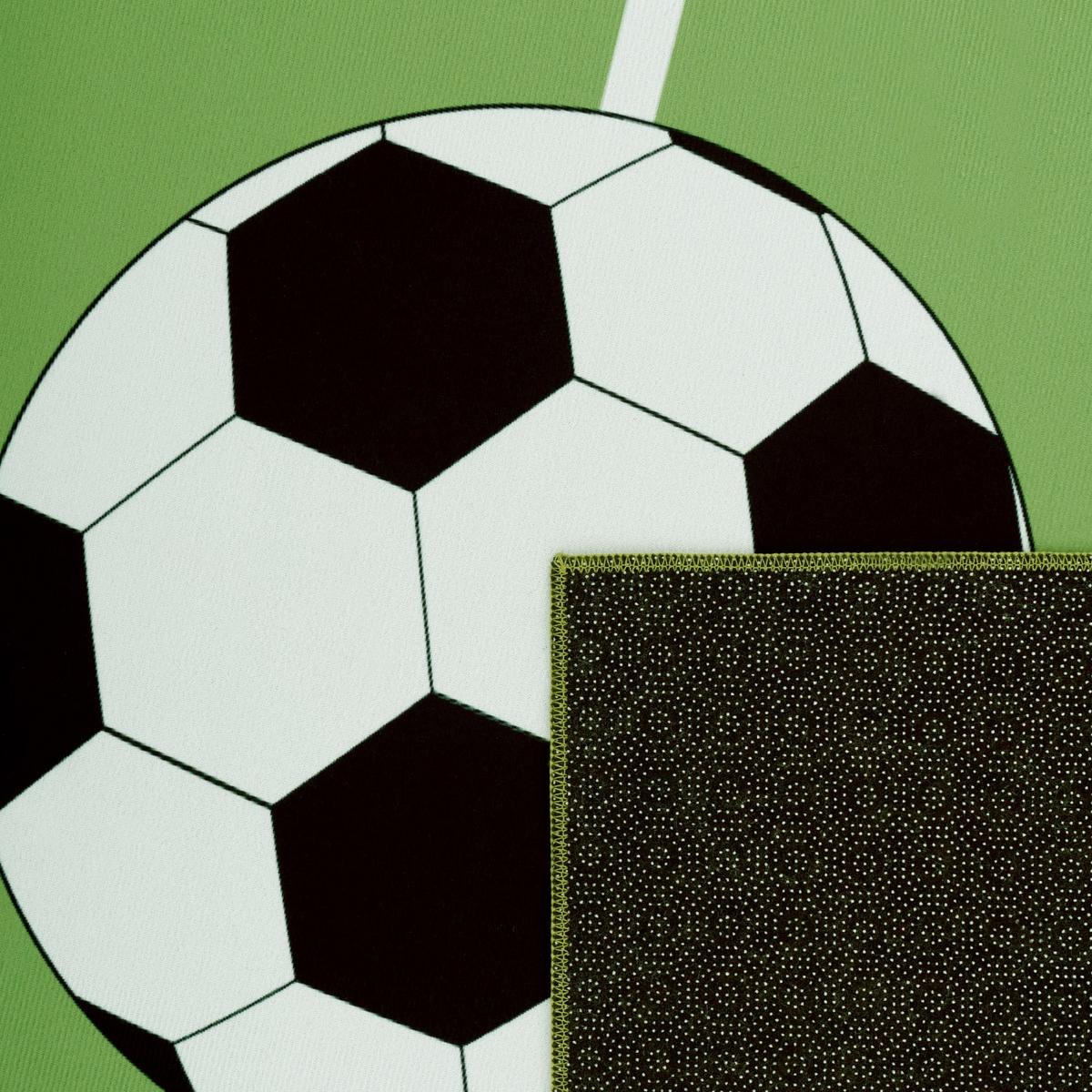 KINDERTEPPICH Waschbar, mit Fußballfeld‑Muster, Grün, 120 x 160 cm - Grün, Textil (160/120cm) - KADIMA DESIGN