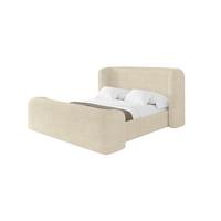 POLSTERBETT mit Bettkasten, Fußteil und Lattenrost, Bett mit Matratze H3/H4 - ESTI-Z 140x200 Beige - Beige, Holzwerkstoff/Textil (140/200cm) - ALTDECOR