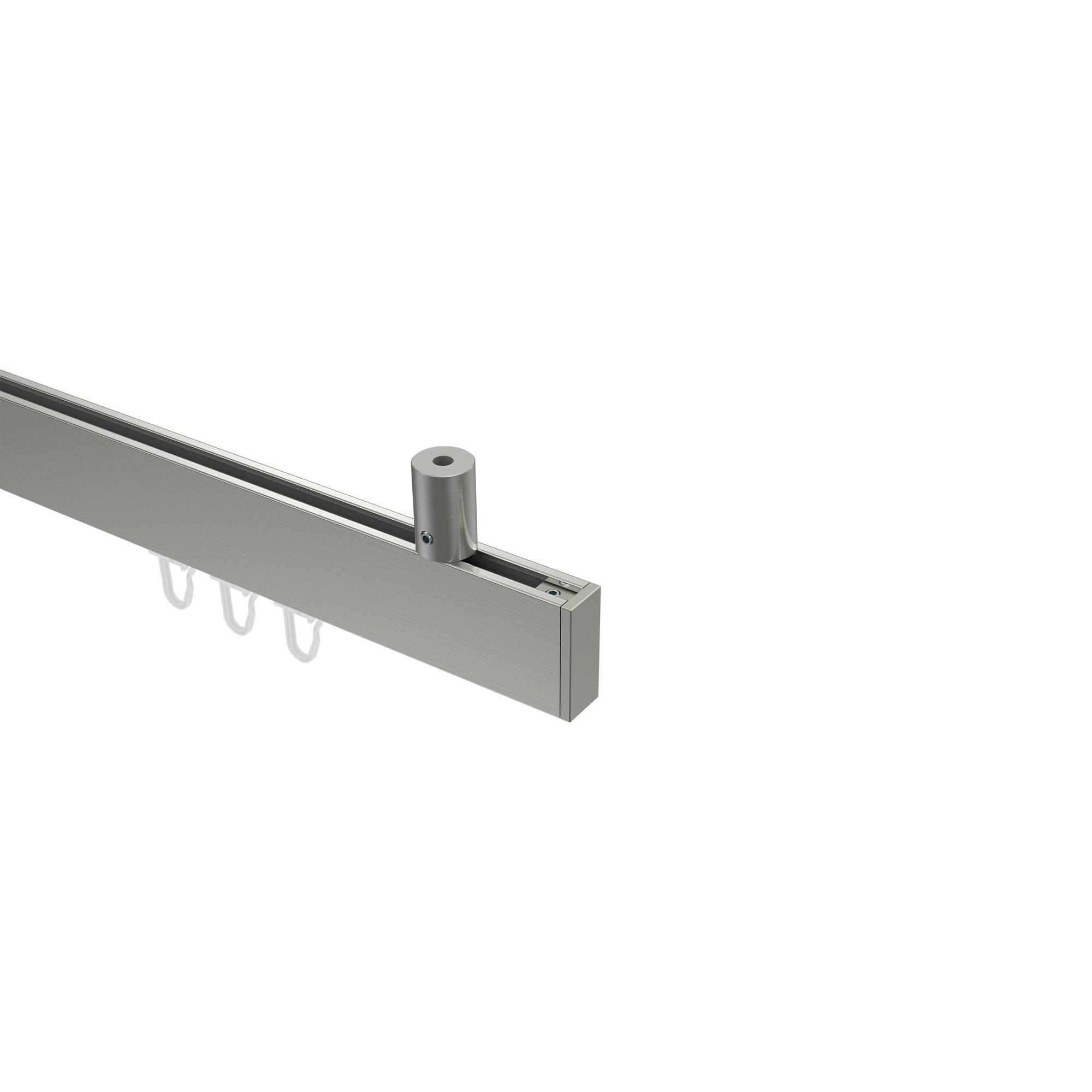 GARDINENSTANGE INNENLAUF Sonius Paxo 140 cm, 1-läufig, 14x35 mm Edelstahl-Optik - Edelstahlfarben, Metall (140cm) - INTERDECO